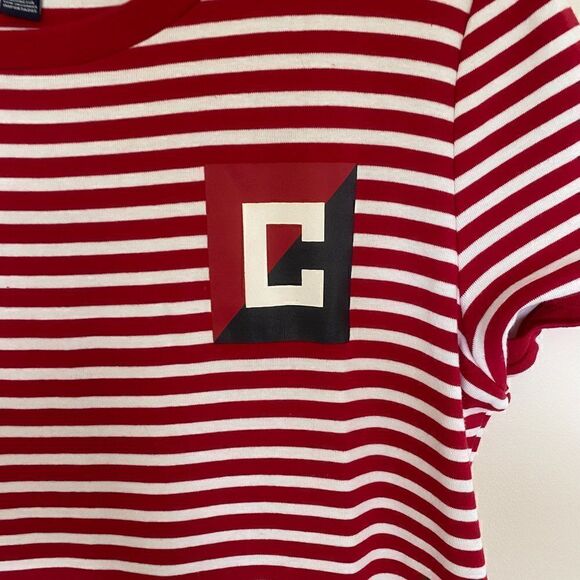 Chaps striped Tshirt dress short sleeve XL 100% cotton - Picture 4 of 6